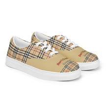 Load image into Gallery viewer, Royalty DON'T D4VX Red Logo &amp; Burberry  Men’s lace-up canvas shoes

