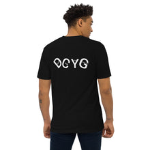 Load image into Gallery viewer, DCYG UL White logo &amp; Black Men’s premium heavyweight tee

