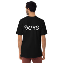 Load image into Gallery viewer, DCYG UL White logo &amp; Black Men’s premium heavyweight tee
