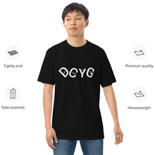 Load image into Gallery viewer, DCYG UL White logo &amp; Black Men’s premium heavyweight tee

