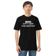 DCYG 24 NERDS White Logo Men’s premium heavyweight tee