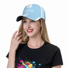 Load image into Gallery viewer, Ancestors Latino, White Logo, Stripes Curved Brim Baseball Cap (AOP)
