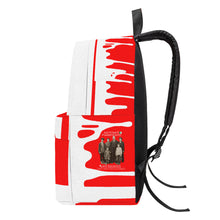 Load image into Gallery viewer, Ancestors+ Italian, Family,  White Logo, Drip &amp; Red Cotton Backpack
