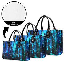 Load image into Gallery viewer, DRIP SF Turquoise  Logo &amp; Multiple Sizes Upgraded Luxury Women PU Leather Handbag

