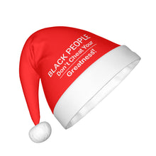 Load image into Gallery viewer, Black People Adult Plush Christmas Hat
