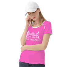Load image into Gallery viewer, DCYG 24SX Baddies White Logo &amp; Pink Women's All-Over Print T shirt
