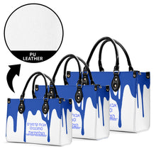 Load image into Gallery viewer, Ancestors Jewish , Blue Logo, Multiple Sizes,Upgraded Luxury Women PU Leather Handbag
