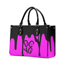 Load image into Gallery viewer, DRIP LO  Black Logo &amp; Pink Multiple Sizes Upgraded Luxury Women PU Leather Handbag
