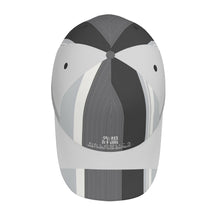 Load image into Gallery viewer, Ancestors Japanese White Logo &amp; Grey  ,White Curved Brim Baseball Cap (AOP)
