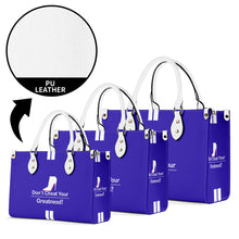Load image into Gallery viewer, DCYG Navy  Blue &amp; White Multiple Sizes Upgraded Luxury Women PU Leather Handbag
