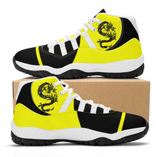 Load image into Gallery viewer, SWAN Yellow Dragon Logo,Black Logo &amp; Yellow,Black High Top Air Retro Sneakers - White
