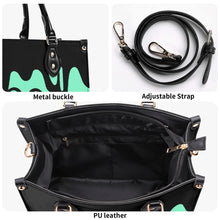 Load image into Gallery viewer, DRIP Black &amp; Mint Green Multiple Sizes Upgraded Luxury Women PU Leather Handbag
