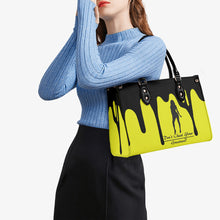 Load image into Gallery viewer, DRIP SF Black Logo &amp; Yellow Multiple Sizes Upgraded Luxury Women PU Leather Handbag
