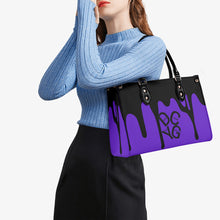 Load image into Gallery viewer, DRIP LO Black Logo &amp; Purple Multiple Sizes Upgraded Luxury Women PU Leather Handbag
