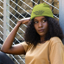 Load image into Gallery viewer, DCYG Black People Organic ribbed beanie
