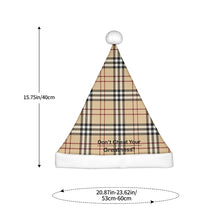 Load image into Gallery viewer, DCYG Burberry Adult Plush Christmas Hat
