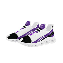 Load image into Gallery viewer, Royal 38 DDZ White Logo &amp; Purple, Black White Control Sneaker - White
