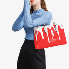 Load image into Gallery viewer, DRIP SF White Logo &amp; Red Multiple Sizes Upgraded Luxury Women PU Leather Handbag

