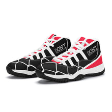 Load image into Gallery viewer, DONT D4X White Logo ,Red ,White Stripes &amp; Black  High Top Air Retro Sneakers - White
