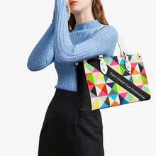 Load image into Gallery viewer, 45dgr DCYG White Logo &amp; Green,Orange,Yellow &amp; Multiple Sizes Upgraded Luxury Women PU Leather Handbag
