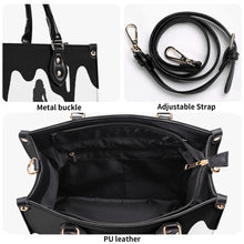 Load image into Gallery viewer, DRIP SF Black Logo &amp; White Multiple Sizes Upgraded Luxury Women PU Leather Handbag
