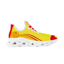 Load image into Gallery viewer, Royal 38 DDZ Red Logo ,Gold &amp; Yellow Control Sneaker - White
