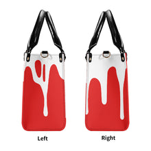 Load image into Gallery viewer, Ancestors Filipino, White Logo &amp; Red and White Drip Multiple Sizes Upgraded Luxury Women PU Leather Handbag
