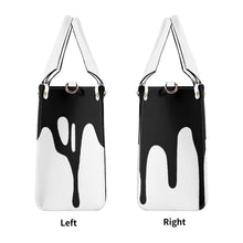 Load image into Gallery viewer, DRIP LO Black Logo &amp; White Multiple Sizes Upgraded Luxury Women PU Leather Handbag
