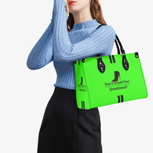 Load image into Gallery viewer, DCYG  Black Red Bottoms &amp; Neon Green Multiple Sizes Upgraded Luxury Women PU Leather Handbag
