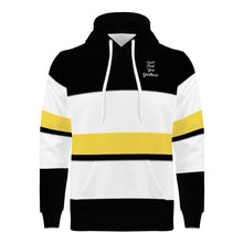 Load image into Gallery viewer, DCYG 25NC White Logo , White  ,Harvest  Stripes &amp; Black Men's All Over Print Hoodie
