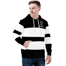 Load image into Gallery viewer, DCYG  25NC White  Logo &amp; White Stripes Mens All Over Print Hoodie
