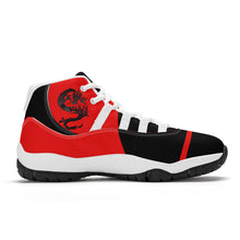 Load image into Gallery viewer, SWAN Red Dragon Logo A, Red, Black ,WhiteHigh Top Air Retro Sneakers - White
