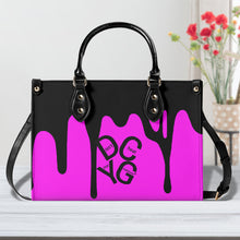 Load image into Gallery viewer, DRIP LO  Black Logo &amp; Pink Multiple Sizes Upgraded Luxury Women PU Leather Handbag
