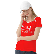 Load image into Gallery viewer, DCYG 24SX Baddies White Logo &amp; Red Women's All-Over Print T shirt
