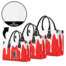 Load image into Gallery viewer, Ancestors, Muslim, White Logo, White Drip &amp; Red Multiple Sizes Upgraded Luxury Women PU Leat
