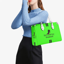 Load image into Gallery viewer, DCYG  Black Red Bottoms &amp; Neon Green Multiple Sizes Upgraded Luxury Women PU Leather Handbag
