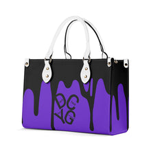 Load image into Gallery viewer, DRIP LO Black Logo &amp; Purple Multiple Sizes Upgraded Luxury Women PU Leather Handbag

