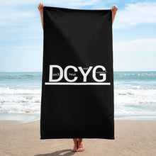 Load image into Gallery viewer, DCYG White Logo &amp; Black Towel

