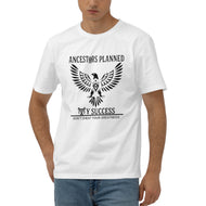Ancestors Native, Black Logo & White Men's Short Sleeve Cotton Tee