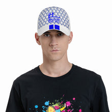 Load image into Gallery viewer, DEI 24 BM Blue logo &amp; White Curved Brim Baseball Cap (AOP)
