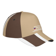 Ancestors Filipino  White  Logo  & Brown ,White Curved Brim Baseball Cap (AOP)