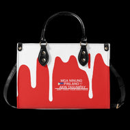 Ancestors Filipino, White Logo , White Drip  Multiple Sizes Upgraded Luxury Women PU Leather Handbag