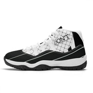 DX4 Black Logo. White ,Black Netting ,Design  & White High Top Air Retro Sneakers - White