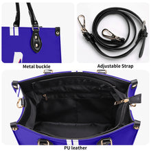 Load image into Gallery viewer, DCYG Navy  Blue &amp; White Multiple Sizes Upgraded Luxury Women PU Leather Handbag
