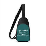 Ancestors Irish, White Logo, White Clovers & Green Chest Bag