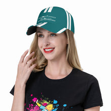 Load image into Gallery viewer, Ancestors Irish , White Logo , White Stripes &amp; Green Curved Brim Baseball Cap (AOP)
