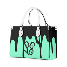 Load image into Gallery viewer, DRIP Black &amp; Mint Green Multiple Sizes Upgraded Luxury Women PU Leather Handbag
