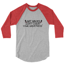 Load image into Gallery viewer, DCYG Black Red Bottoms 3/4 sleeve raglan shirt
