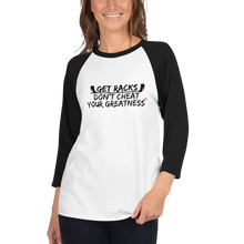 Load image into Gallery viewer, DCYG Black Red Bottoms 3/4 sleeve raglan shirt
