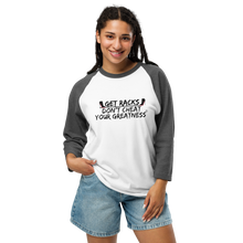 Load image into Gallery viewer, DCYG Black Red Bottoms 3/4 sleeve raglan shirt
